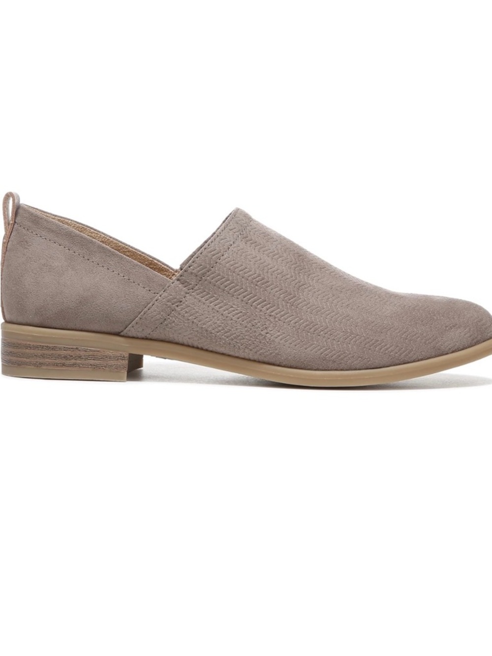 Taupe Suede Slip-On Loafers - Picture 6 of 12